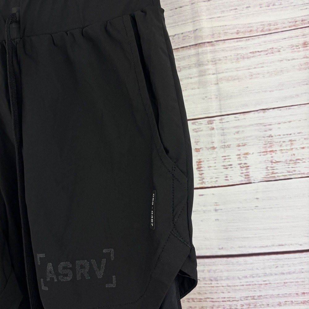ASRV Tetra-Lite 2-in-1 Training Shorts Black DSG-0467 Mens Small Gym Athletic - Picture 3 of 12